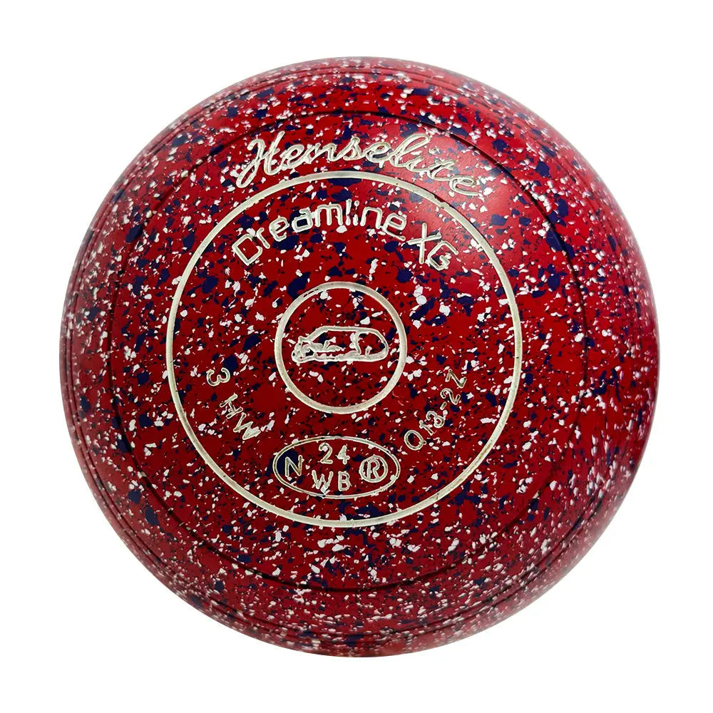 Henselite (Pre-Owned) Dreamline XG Lawn Bowls Size 3 Heavy Non-Gripped - Red Speckle Q13-2Z - Bowls City