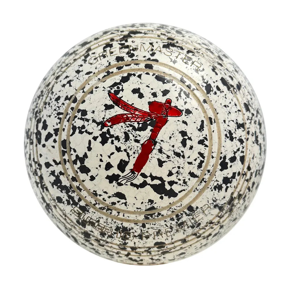 Greenmaster (Pre-Owned) Super 10 Premier Lawn Bowls Size 3 Heavy Non-Gripped - White/Grey - V481162A Greenmaster