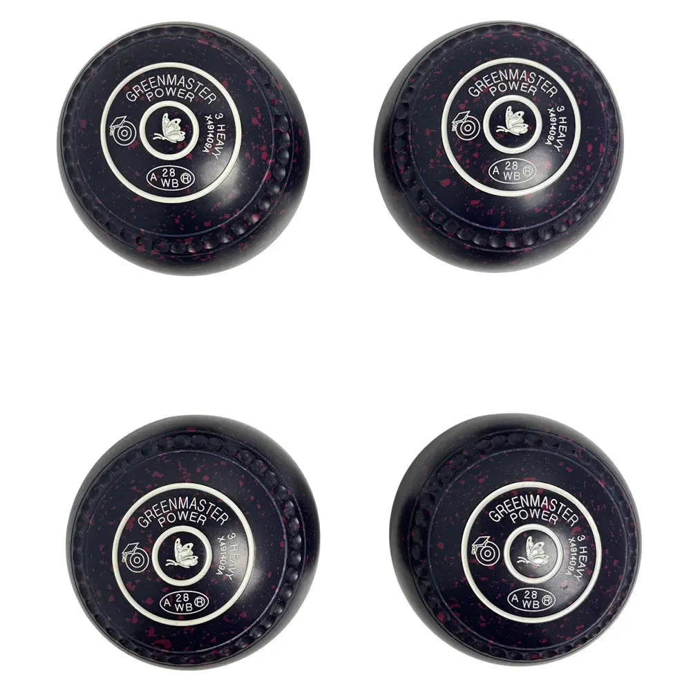 Greenmaster (Pre-Owned) Power Lawn Bowls Size 3 Heavy Gripped - Navy/Magenta X491409A Greenmaster