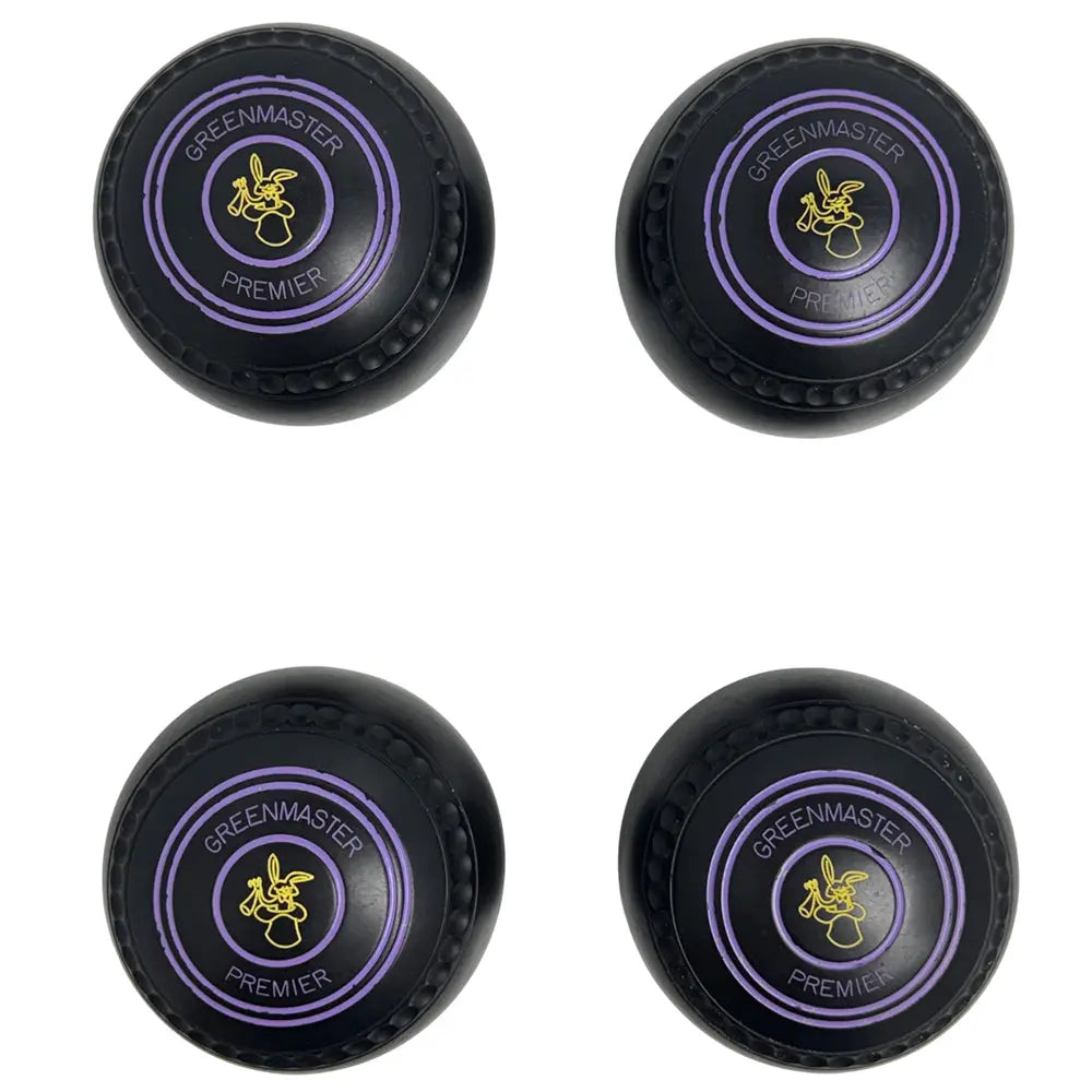 Greenmaster (Pre-Owned) Premier Lawn Bowls Size 1 Heavy Gripped - Black - L271481 - Bowls City