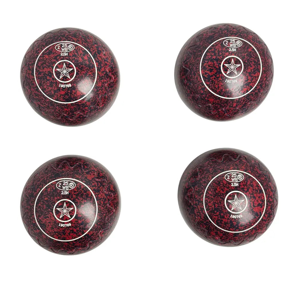 Aero (Pre-Owned) Dynamic Lawn Bowls 2.5 Heavy Zig-Zag Red/Navy - 190769 Aero Bowls