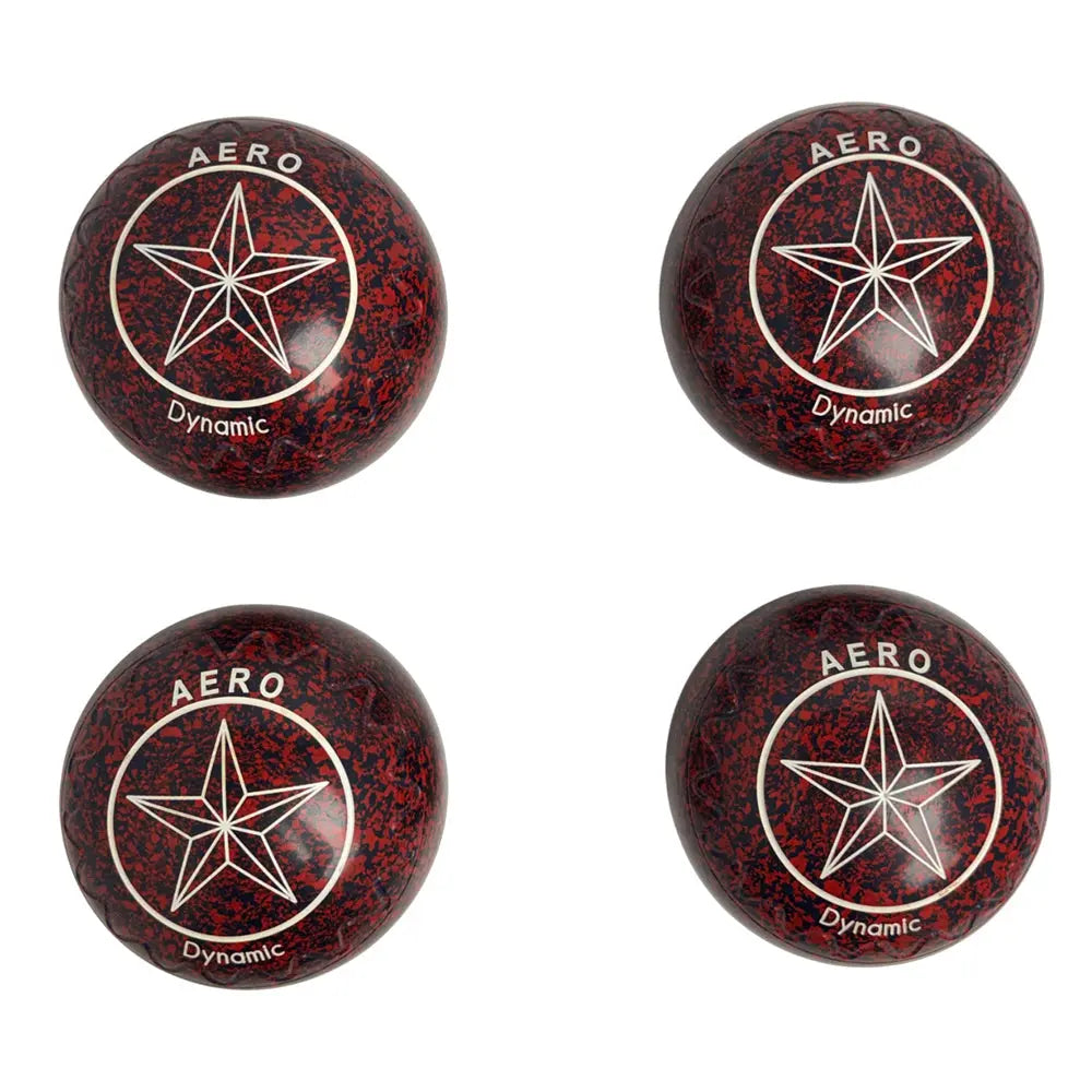 Aero (Pre-Owned) Dynamic Lawn Bowls 2.5 Heavy Zig-Zag Red/Navy - 190769 Aero Bowls