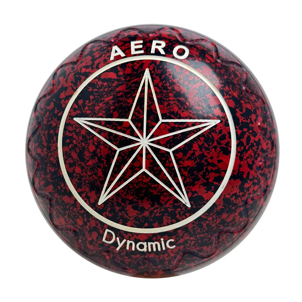 Aero (Pre-Owned) Dynamic Lawn Bowls 2.5 Heavy Zig-Zag Red/Navy - 190769 Aero Bowls