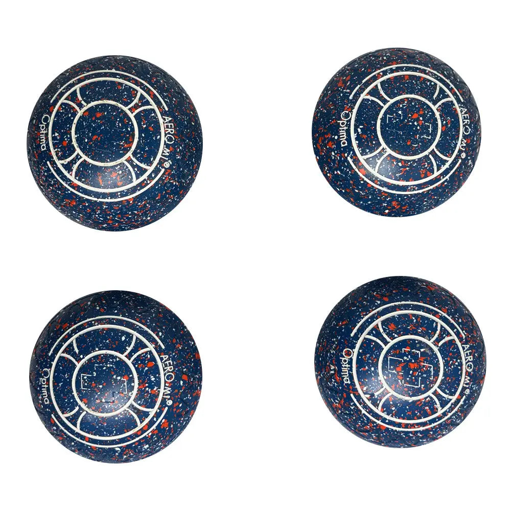 Aero (Pre-Owned) Optima Lawn Bowls 3.5 Heavy Z-Scoop Blue/Orange/White -166393 - Bowls City