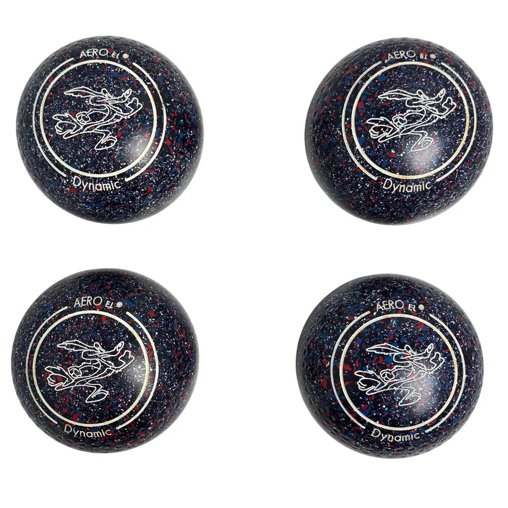 Aero (Pre-Owned) Dynamic Lawn Bowls 4 Heavy Dimple Grip Navy Speckle - 172486 - Bowls City
