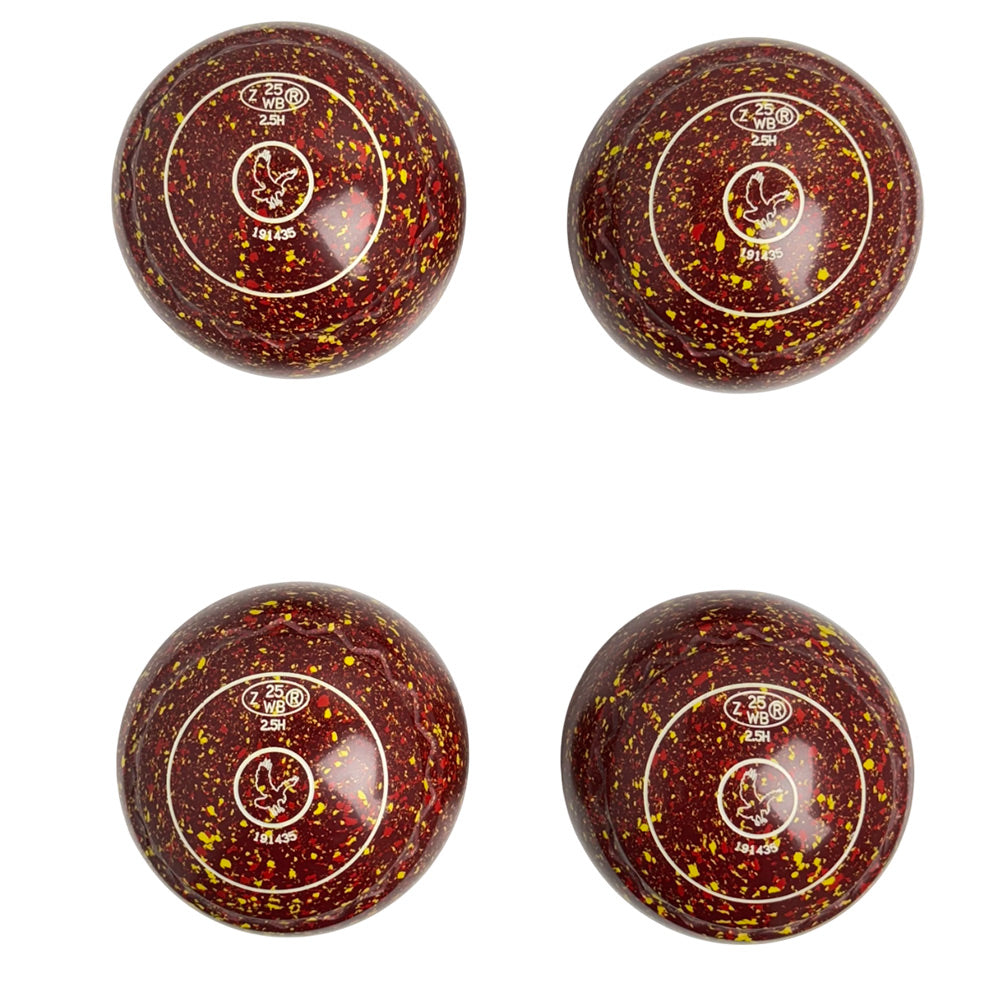 Aero (Pre-Owned) Dynamic Lawn Bowls 2.5 Heavy Z-Scoop Maroon/Yellow - 191435
