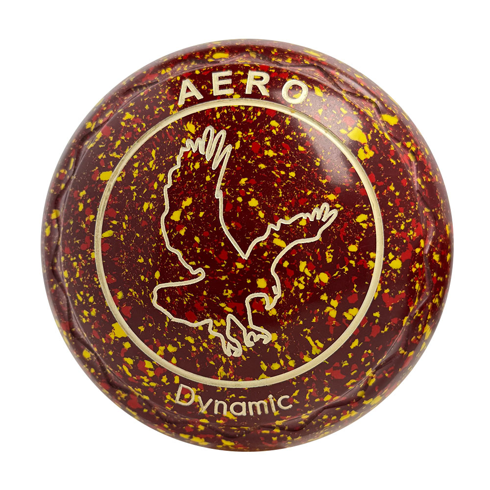 Aero (Pre-Owned) Dynamic Lawn Bowls 2.5 Heavy Z-Scoop Maroon/Yellow - 191435