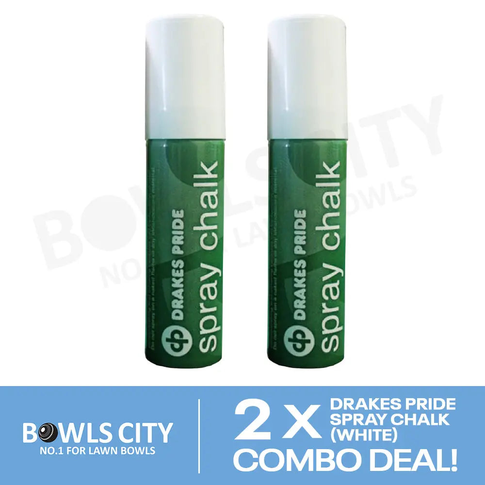 Drakes Pride Lawn Bowls WHITE Spray Chalk - 2 Pack Deal! - Bowls City