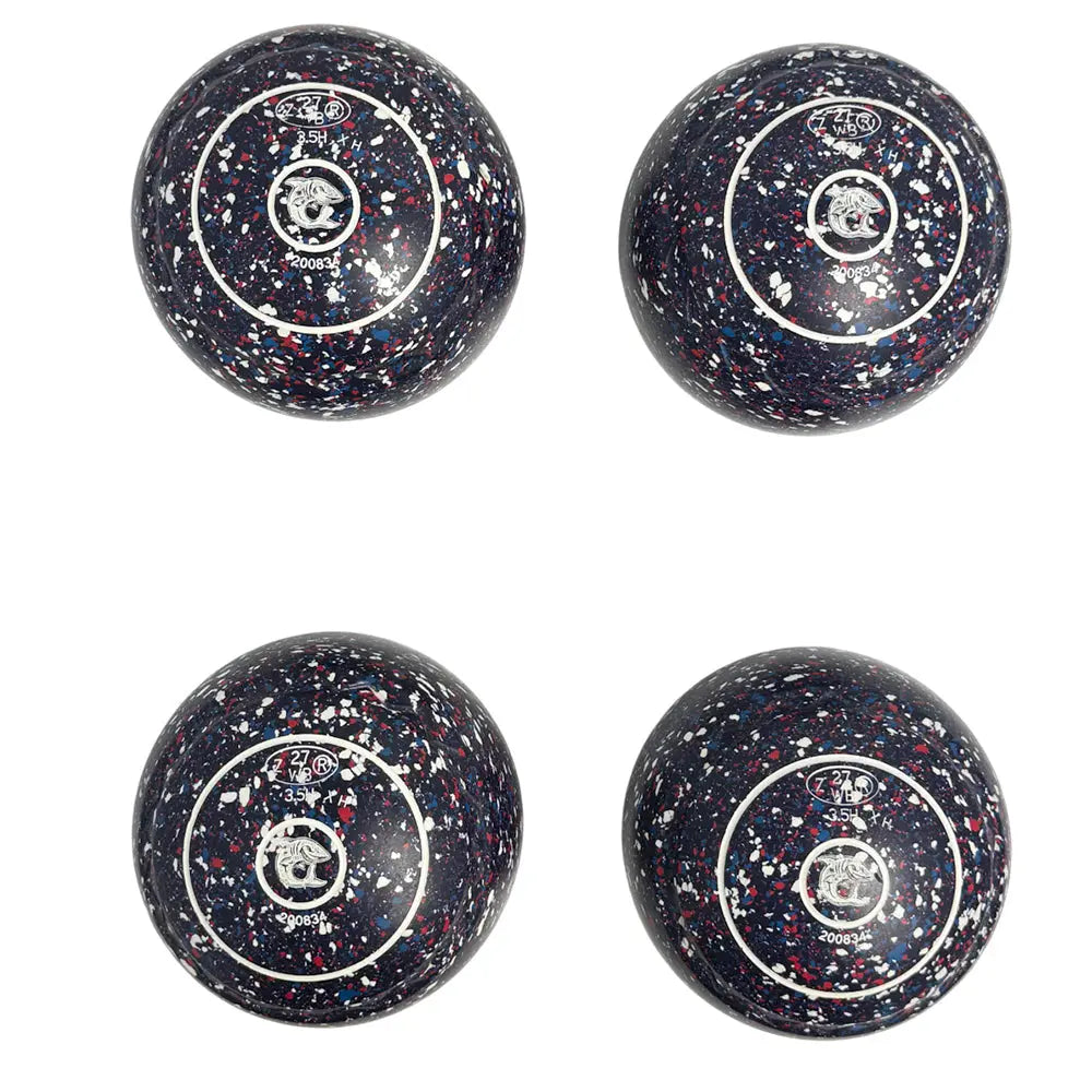 Aero (Pre-Owned) Dynamic Lawn Bowls Size 3.5 Heavy Z-Scoop - Blue/White/Red 200834 Aero Bowls