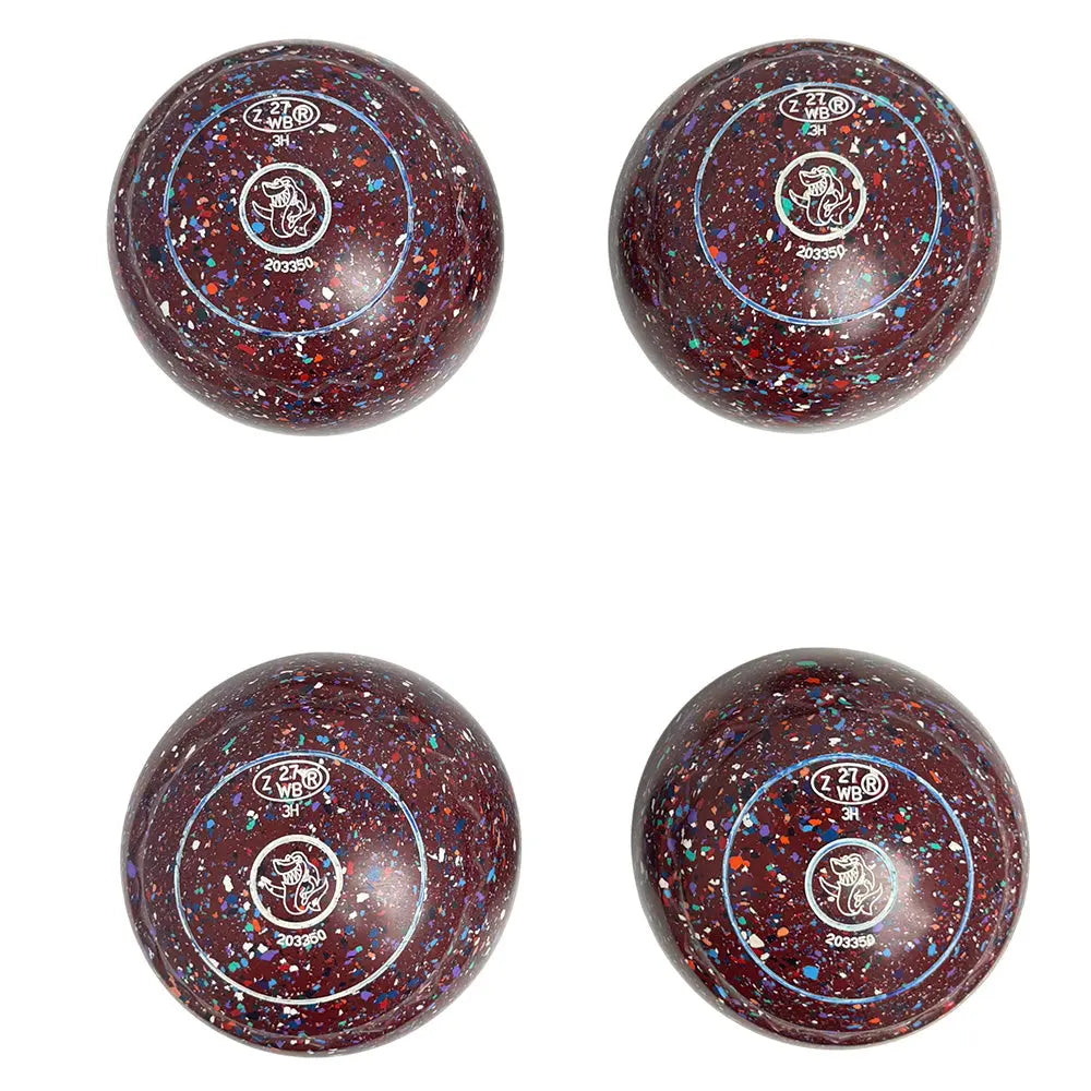 Aero (Pre-Owned) Dynamic Lawn Bowls 3 Heavy Z-Scoop Maroon Speckle - 203350 Aero Bowls