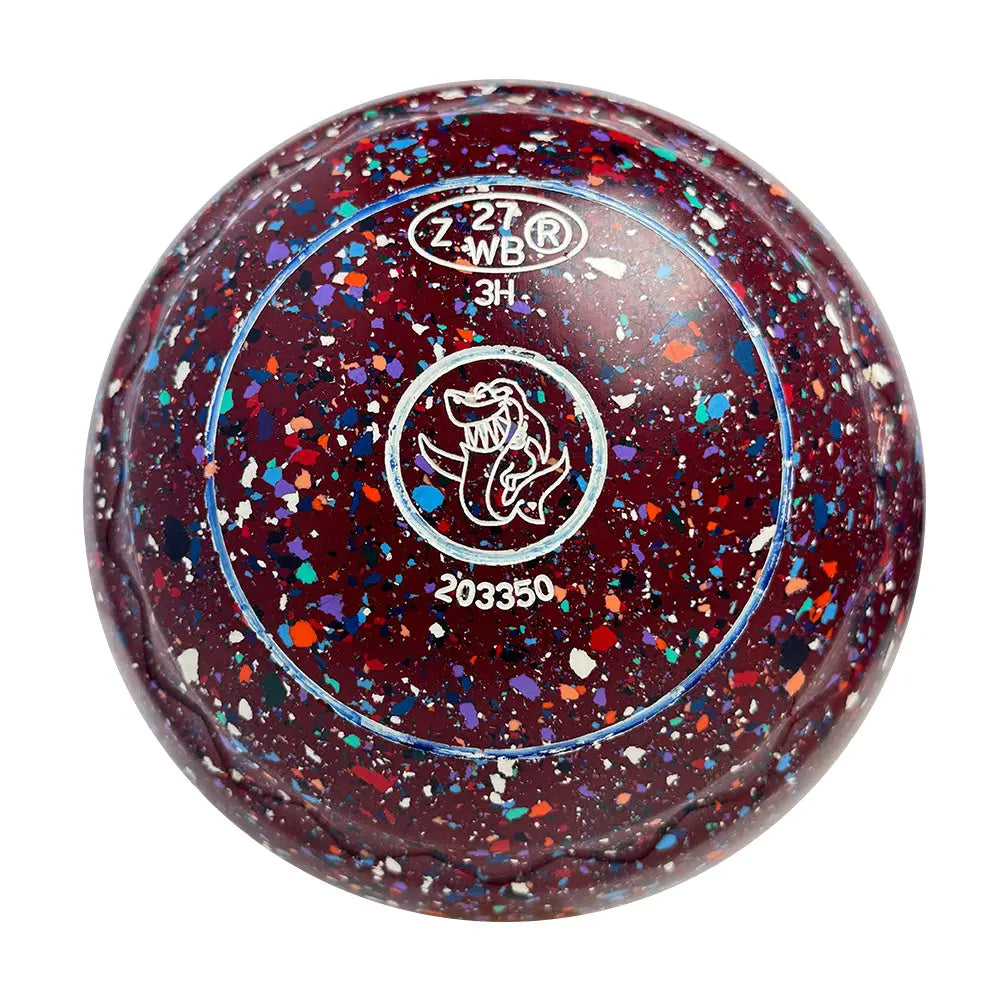 Aero (Pre-Owned) Dynamic Lawn Bowls 3 Heavy Z-Scoop Maroon Speckle - 203350 Aero Bowls