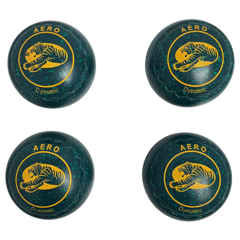 Aero (Pre-Owned) Dynamic Lawn Bowls 3 Heavy Z-Scoop Green Speckle - 210085 - Bowls City