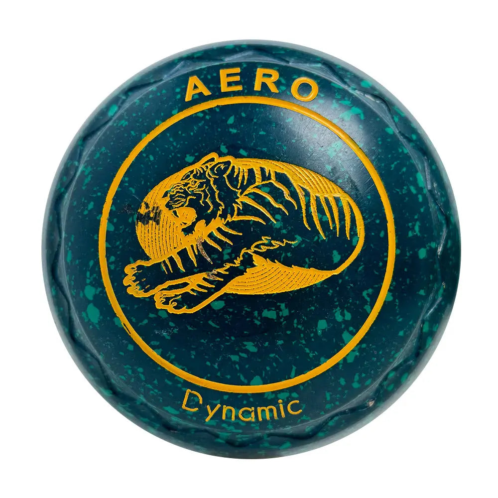 Aero (Pre-Owned) Dynamic Lawn Bowls 3 Heavy Z-Scoop Green Speckle - 210085 - Bowls City