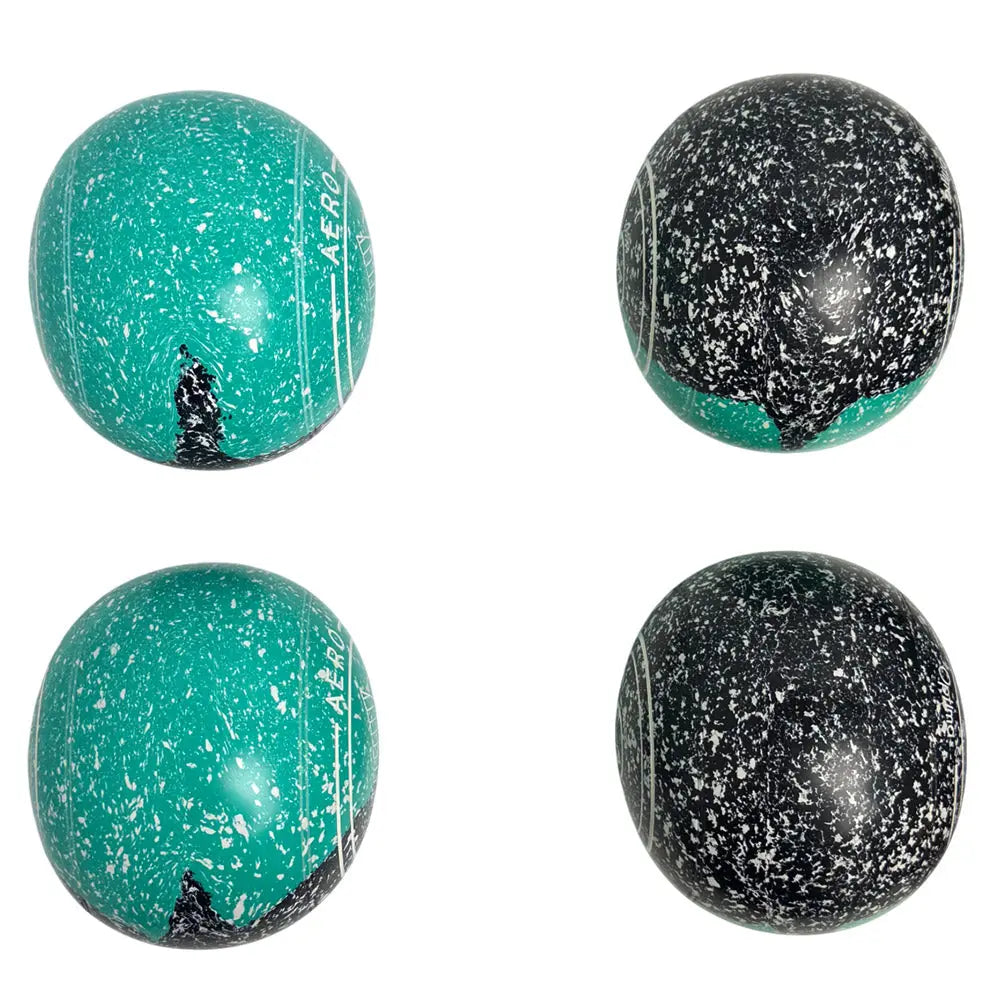 Aero (Pre-Owned) Optima Lawn Bowls Size 4 Heavy Non-Gripped Teal/Black Duo - 223306 - Bowls City