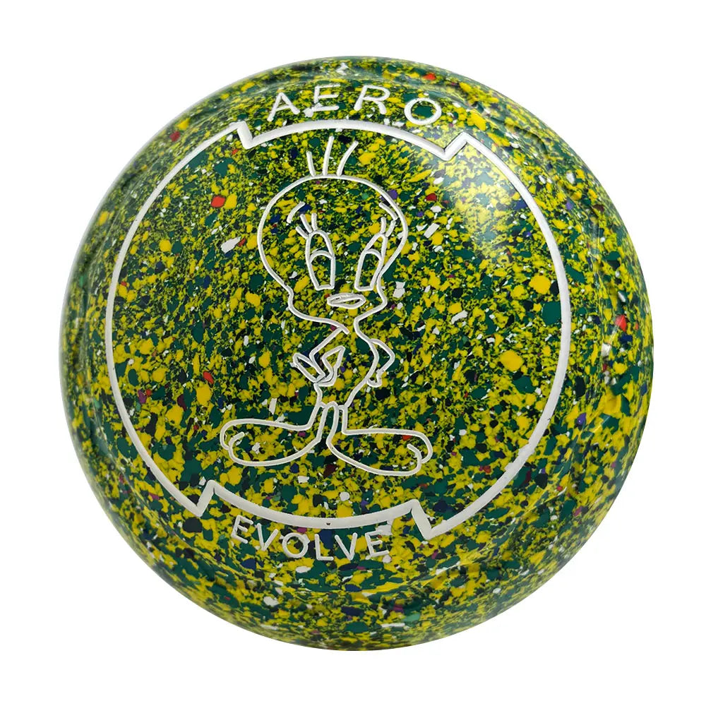 Aero (Pre-Owned) Evolve Lawn Bowls 1.5 Heavy Z-Scoop Green/Yellow - 225961 - Bowls City
