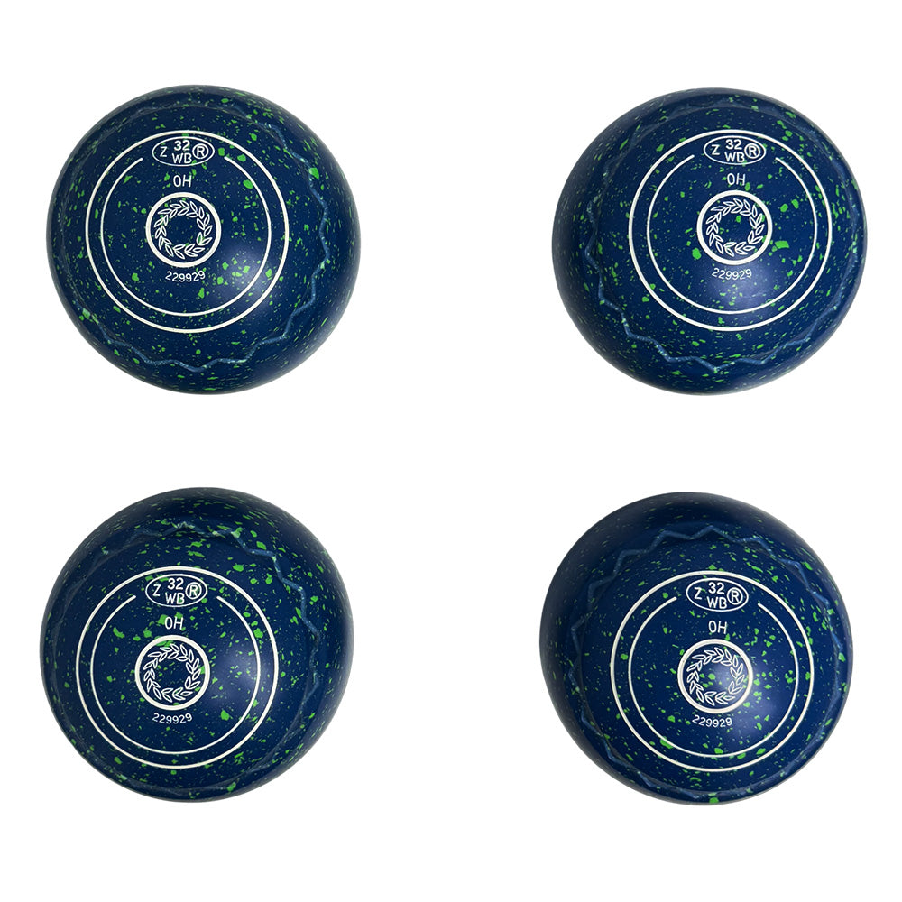 Aero (Pre-Owned) Optima Lawn Bowls 0 Heavy Z-ScoopBlue/Lime - 229929
