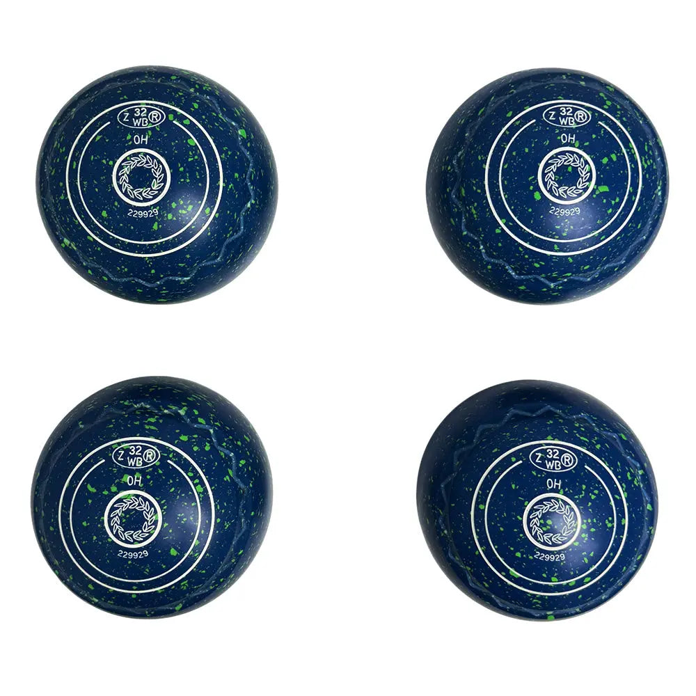 Aero (Pre-Owned) Optima Lawn Bowls 0 Heavy Z-ScoopBlue/Lime - 229929 Aero Bowls