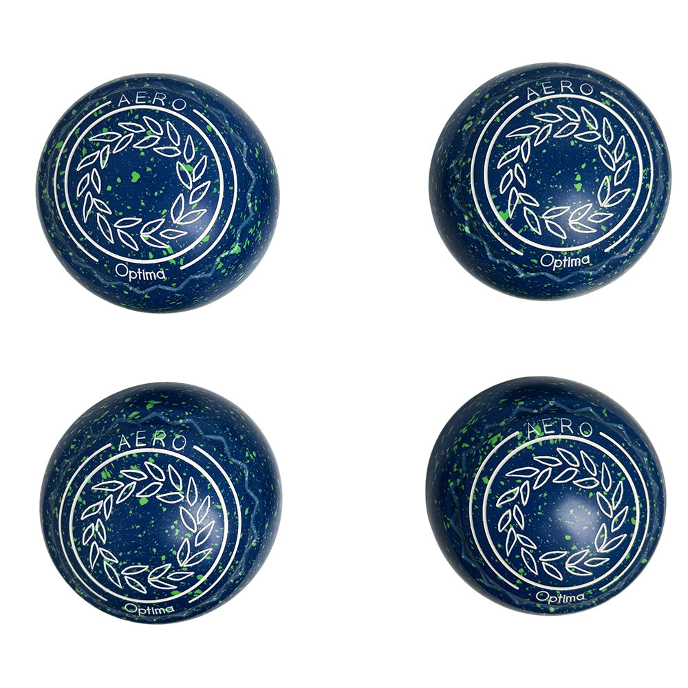 Aero (Pre-Owned) Optima Lawn Bowls 0 Heavy Z-ScoopBlue/Lime - 229929