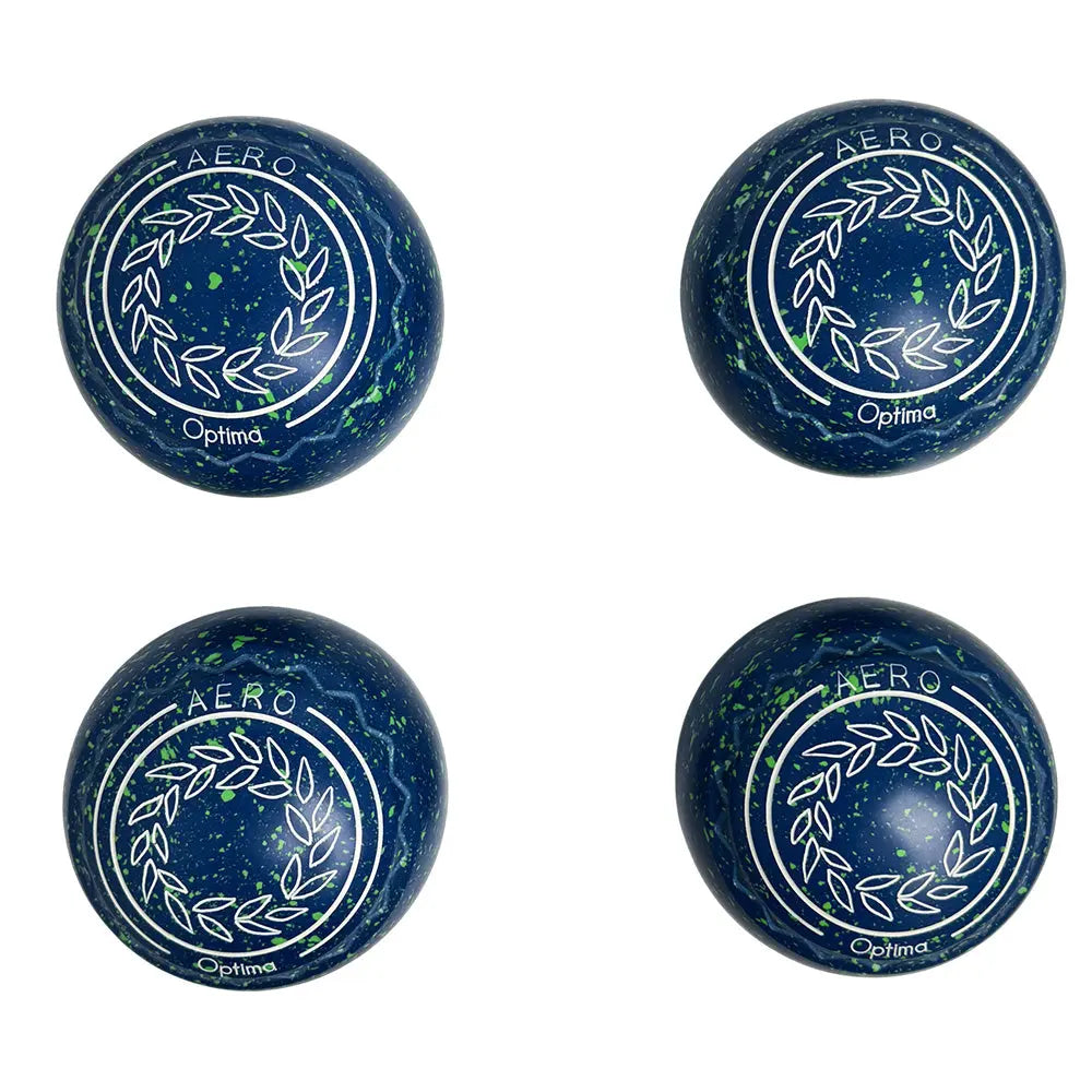 Aero (Pre-Owned) Optima Lawn Bowls 0 Heavy Z-ScoopBlue/Lime - 229929 Aero Bowls