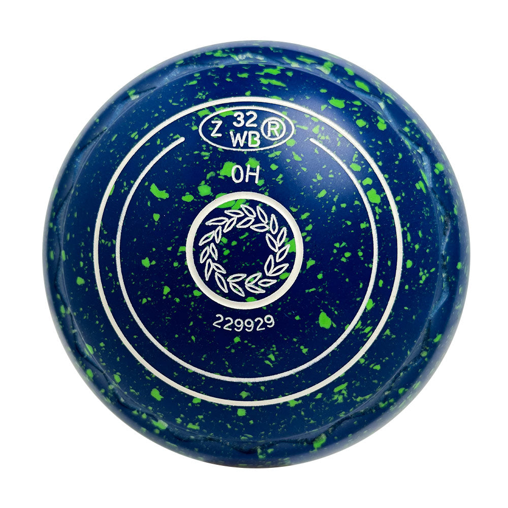Aero (Pre-Owned) Optima Lawn Bowls 0 Heavy Z-ScoopBlue/Lime - 229929