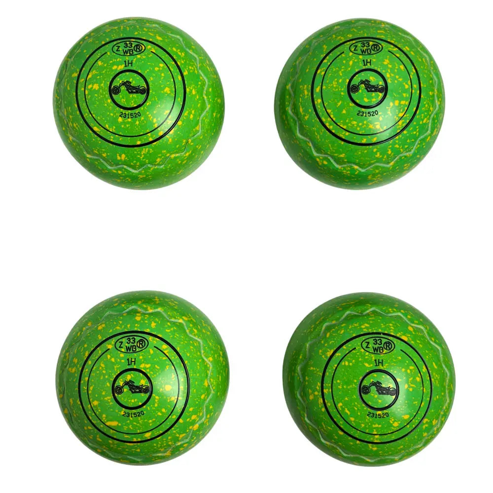 Aero (Pre-Owned) Optima Lawn Bowls 1 Heavy Z-Scoop Lime/Yellow - 231520 - Bowls City