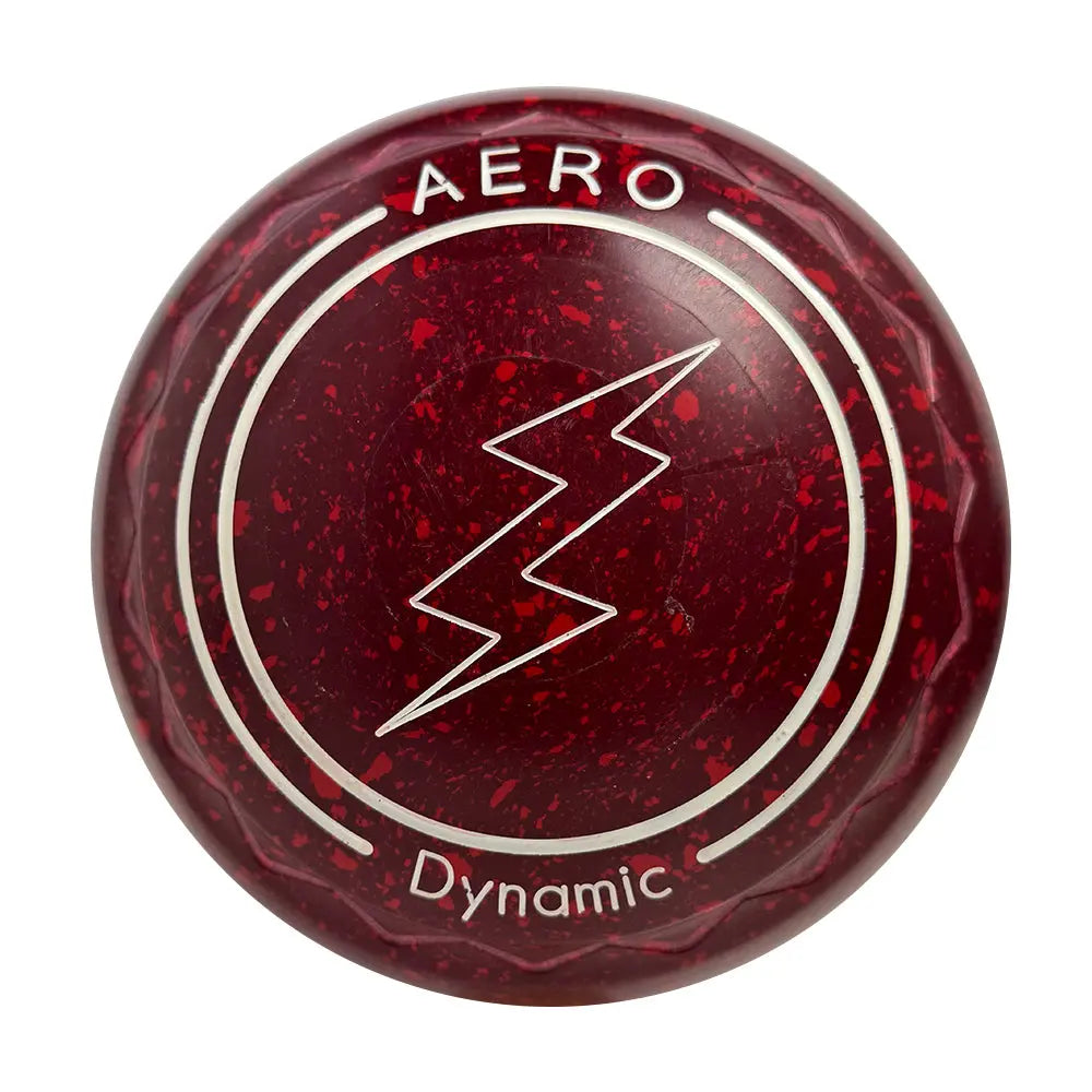 Aero (Pre-Owned) Dynamic Lawn Bowls Size 3.5 Heavy Gripped - Maroon/Red - Bowls City