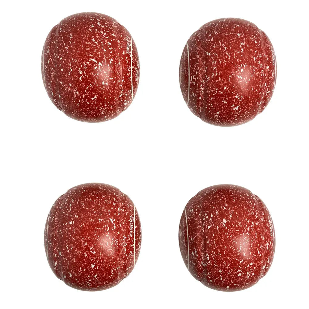 Aero (Pre-Owned) Optima Lawn Bowls Size 3.5 Heavy Z Scoop - Red/White Speckle - Bowls City