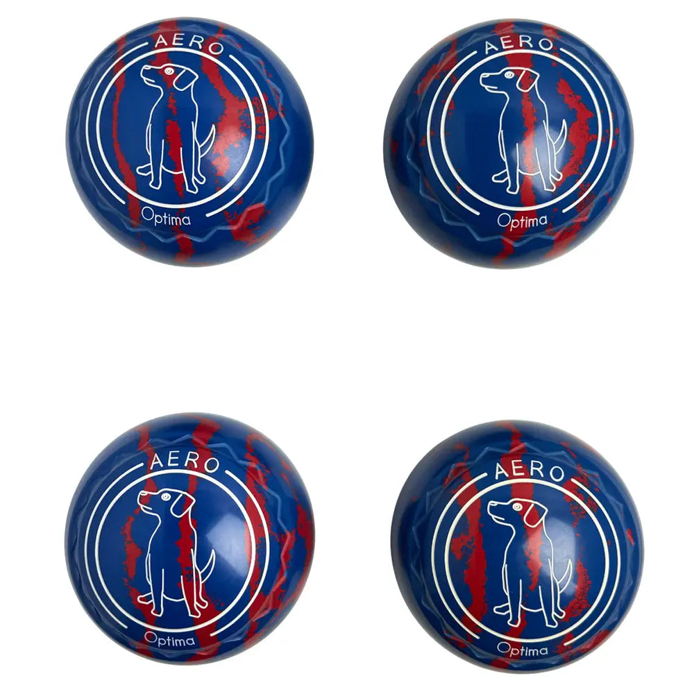 Aero (Pre-Owned) Optima Lawn Bowls 1 Heavy Z-Scoop Blue/Red Swirl - 232889 - Bowls City