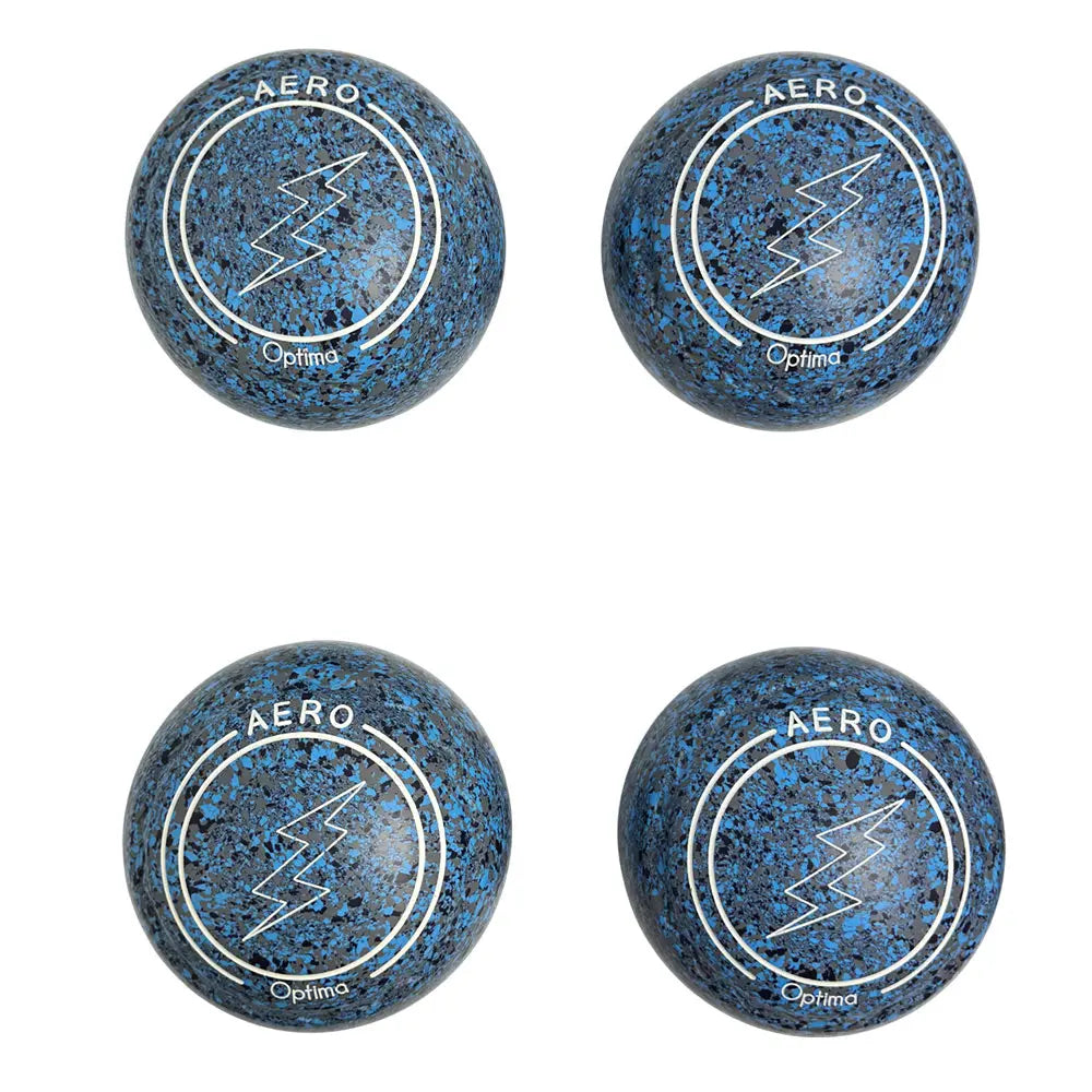 Aero Optima (Pre-Owned) Lawn Bowls 3 Heavy Z-Scoop Blue/Grey - 237931 - Bowls City