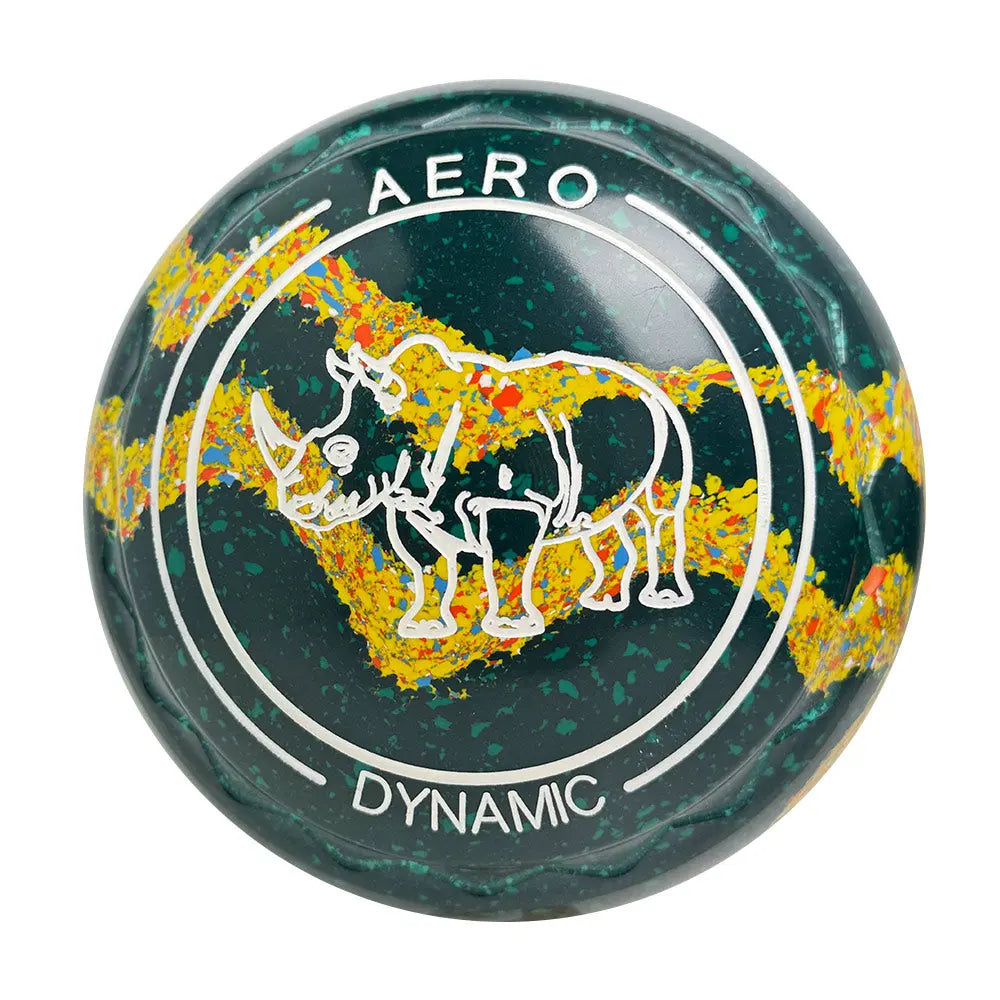 Aero Dynamic Lawn Bowls 3 Heavy Z-Scoop Emerald/Nugget Swirl - 238980 Aero Bowls