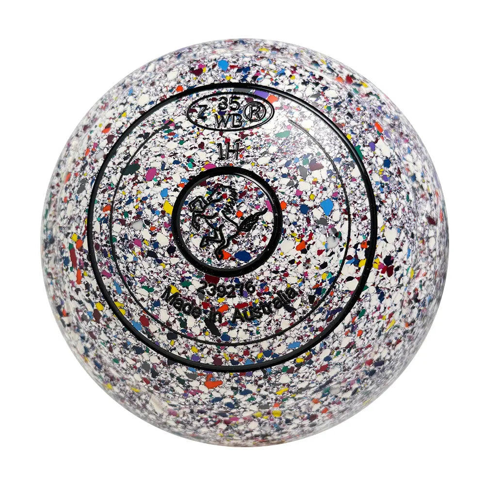 Aero Optima Lawn Bowls 1 Heavy Z-Scoop White Harlequin - 239276 Aero Bowls