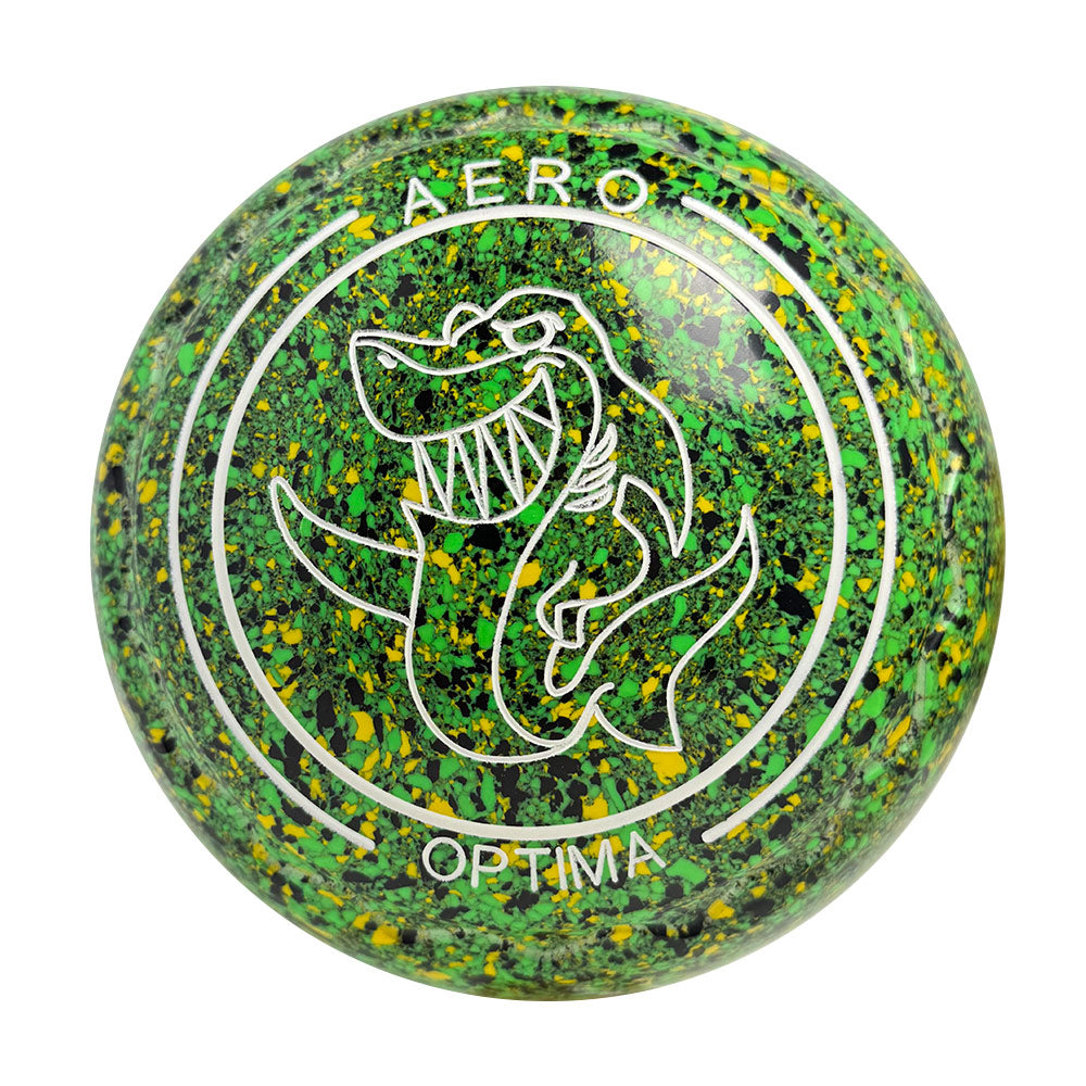 Aero Optima Lawn Bowls 3 Heavy Z-Scoop Jungle - 239956