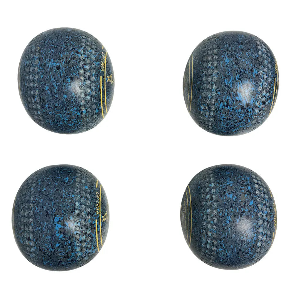 Aero (Pre-Owned) Optima Lawn Bowls 2.5 Heavy Dimple Blue/Grey Speckle - 240811 Aero Bowls