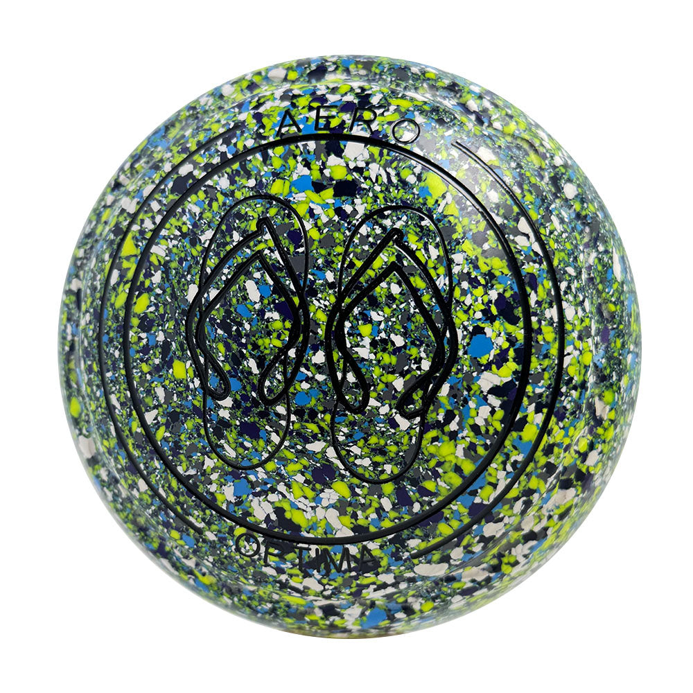 Aero Optima Lawn Bowls 2 Heavy Z-Scoop Gecko - 249045