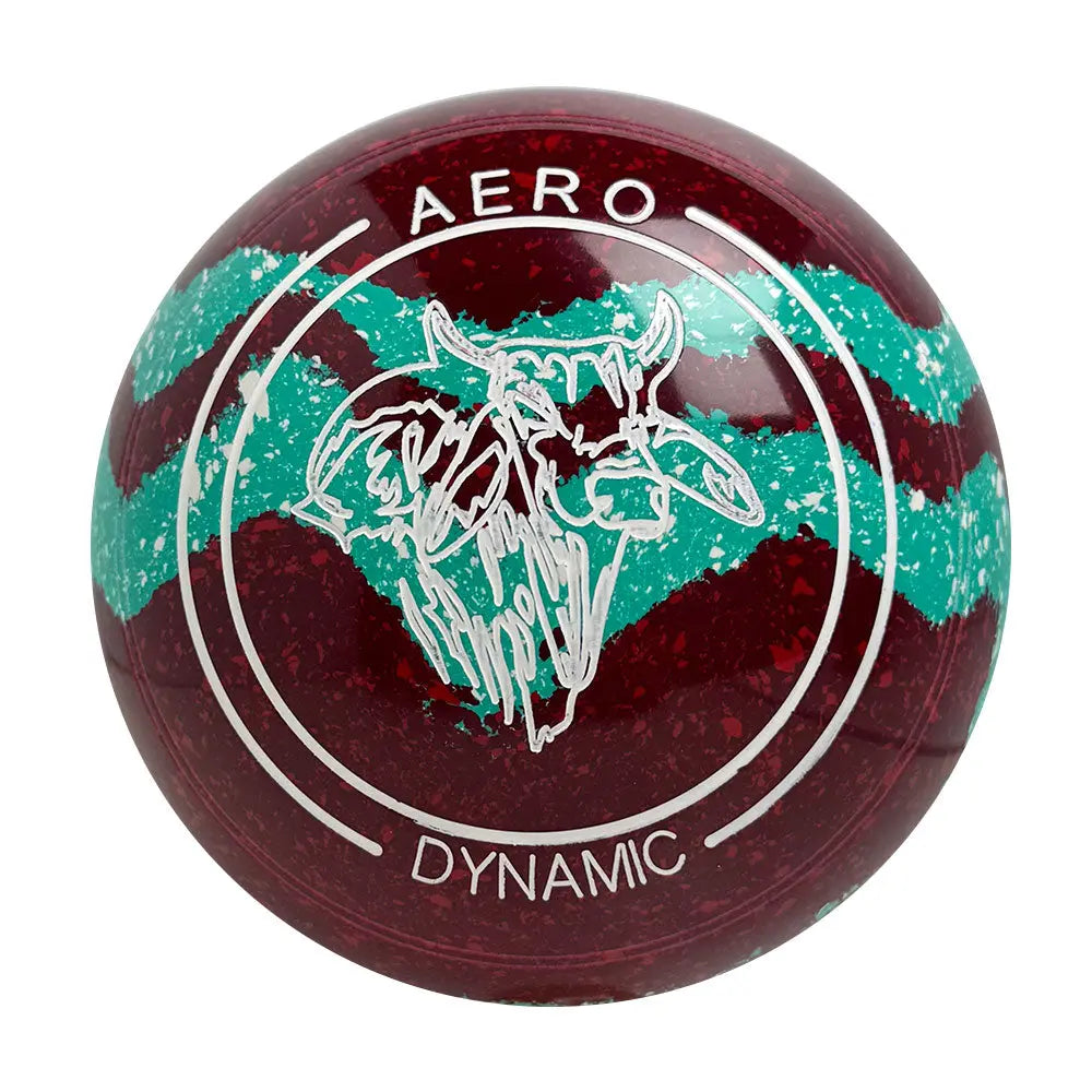 Aero Dynamic Lawn Bowls 3 Heavy Non-Gripped Maroon Red/Tiffany Swirl - 258763 Aero Bowls