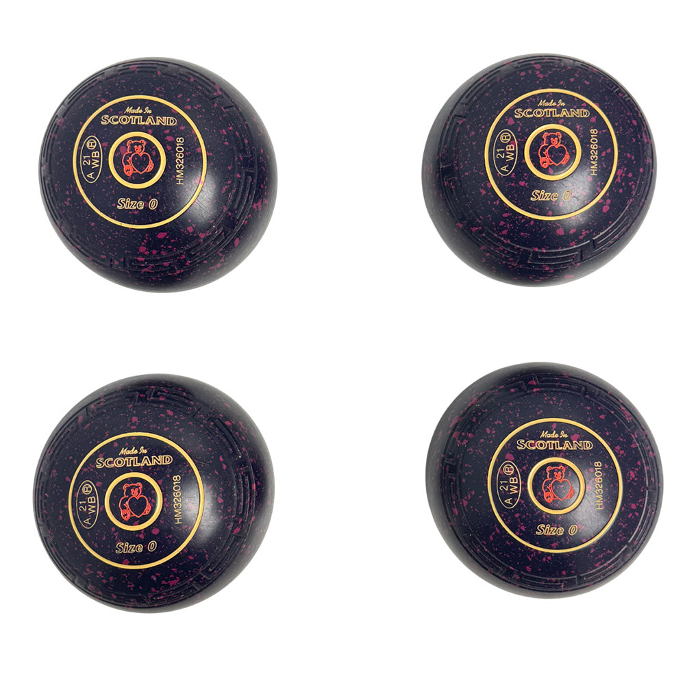 Taylor (Pre-Owned) Whiteline Lawn Bowls Size 0 Heavy Logic Grip -Dark Blue/Magenta Taylor