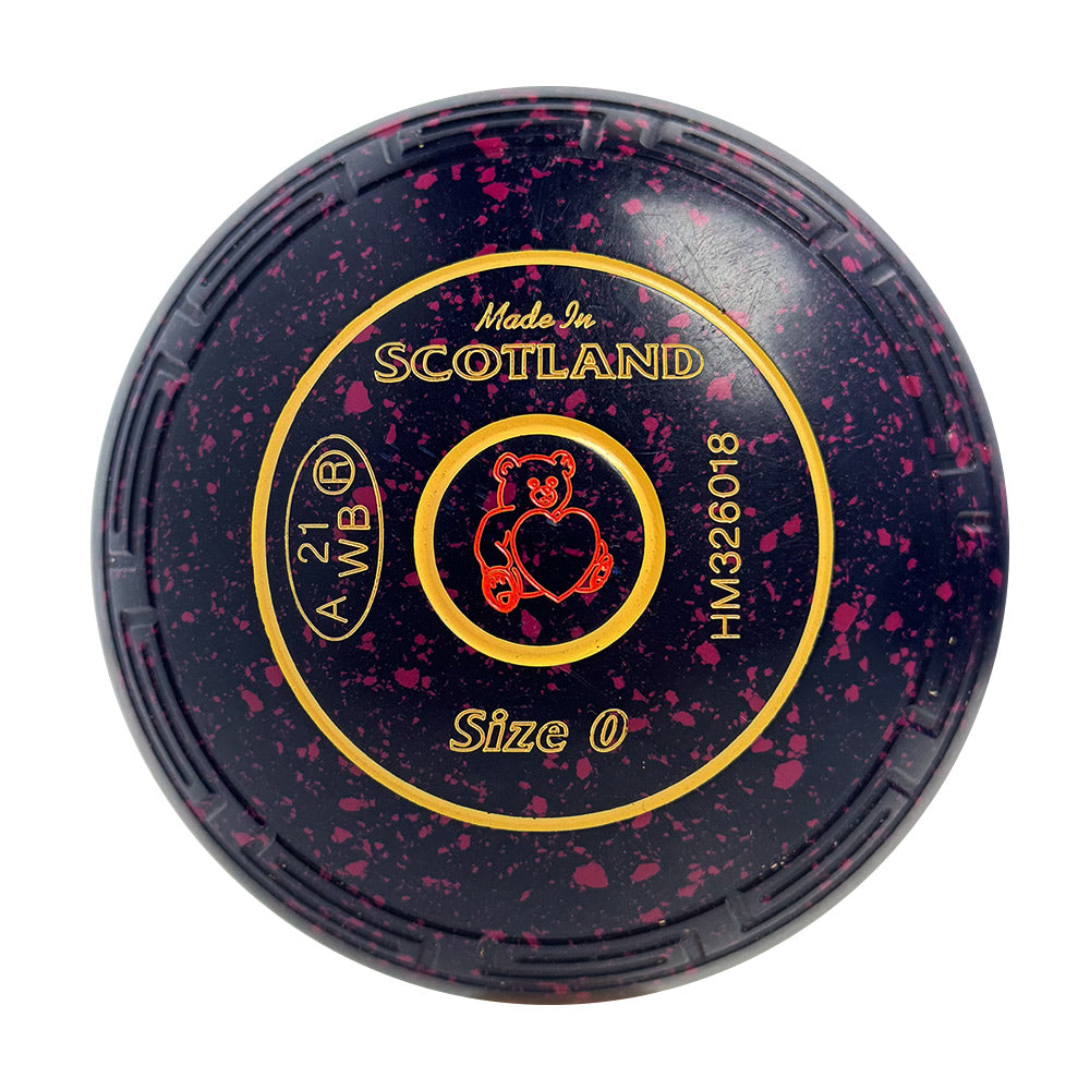 Taylor (Pre-Owned) Whiteline Lawn Bowls Size 0 Heavy Logic Grip -Dark Blue/Magenta Taylor