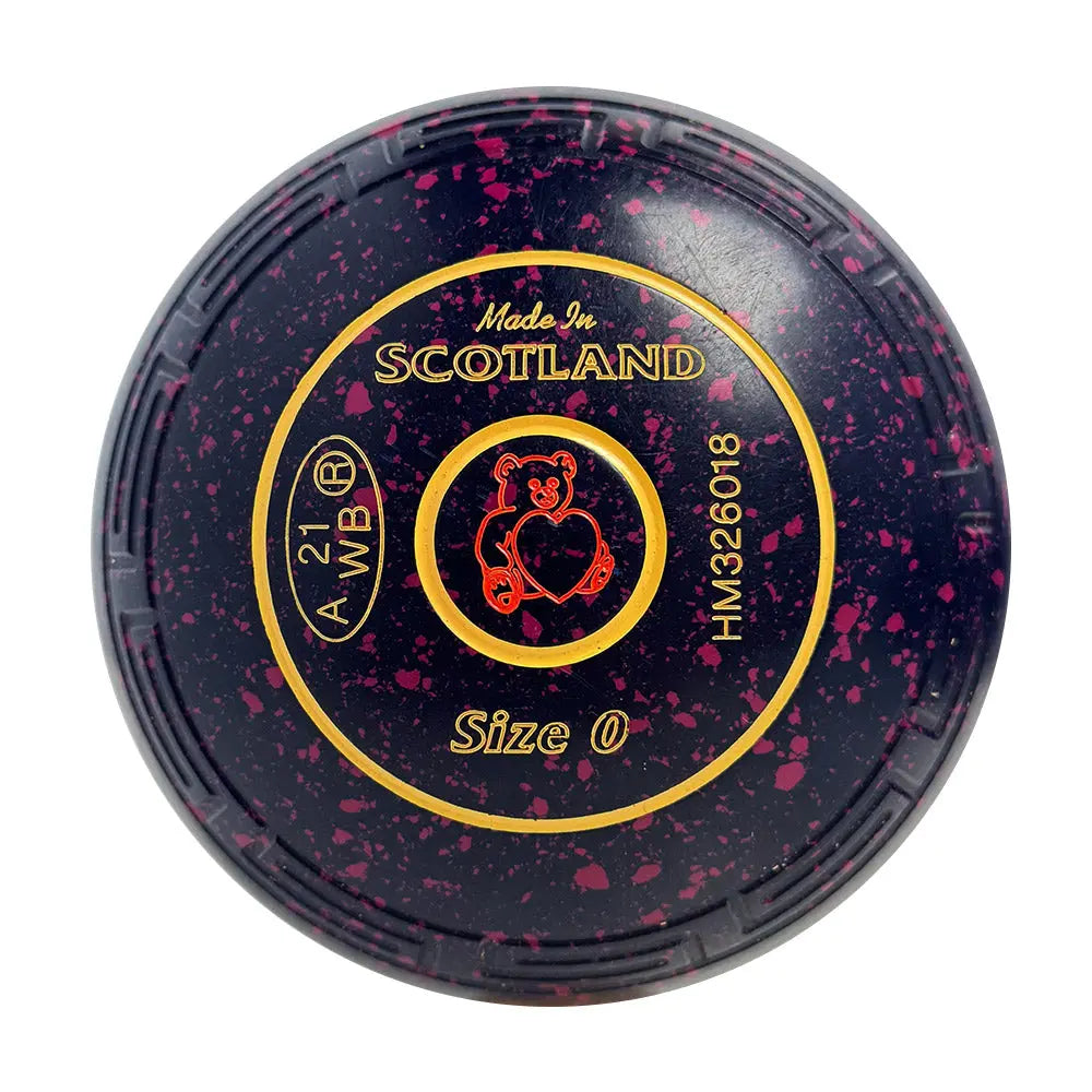 Taylor (Pre-Owned) Whiteline Lawn Bowls Size 0 Heavy Logic Grip -Dark Blue/Magenta Taylor