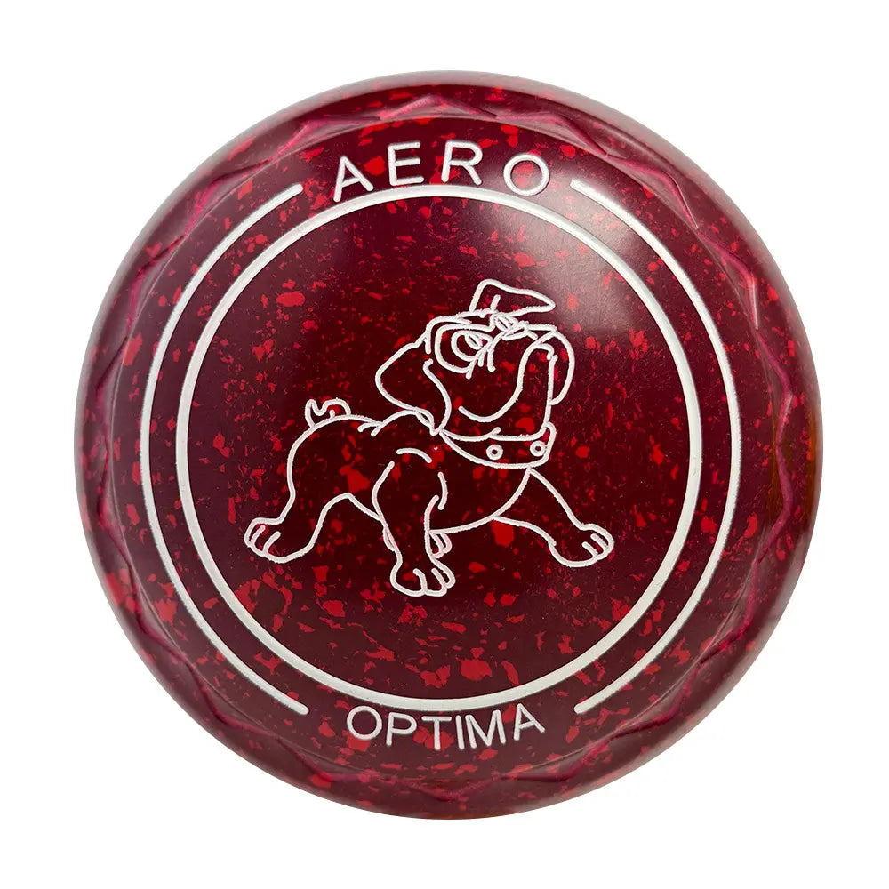 Aero Optima Lawn Bowls 3.5 Heavy Z-Scoop Maroon Red - 261651