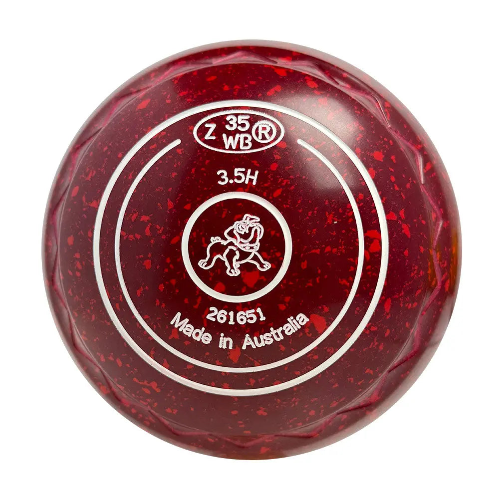 Aero Optima Lawn Bowls 3.5 Heavy Z-Scoop Maroon Red - 261651