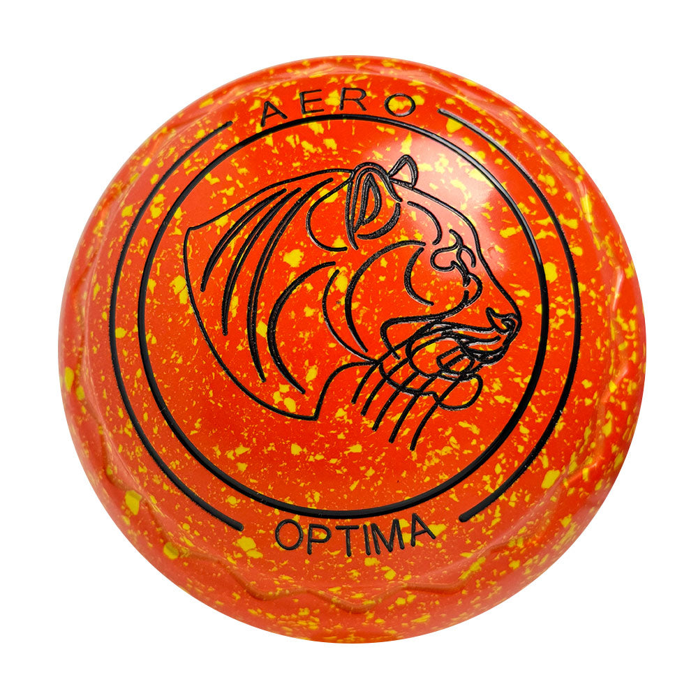 Aero Optima Lawn Bowls 3 Heavy Z-Scoop Nectarine - 261867