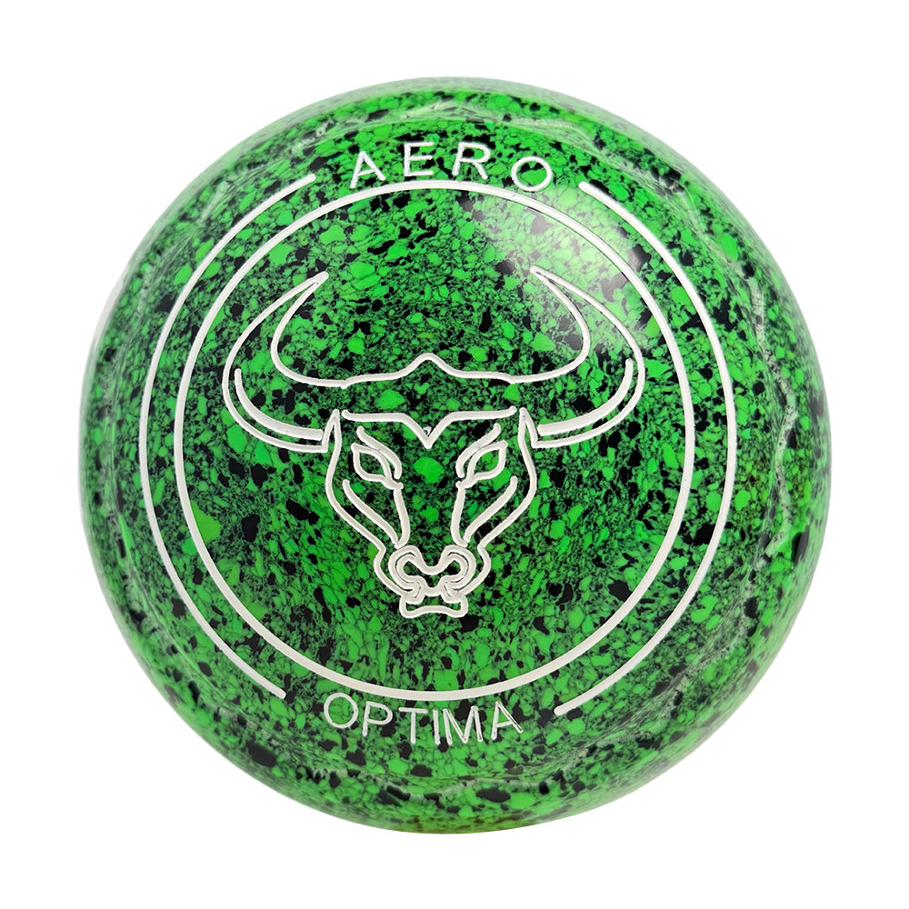 Aero Optima Lawn Bowls 3 Heavy Z-Scoop Moss - 262805