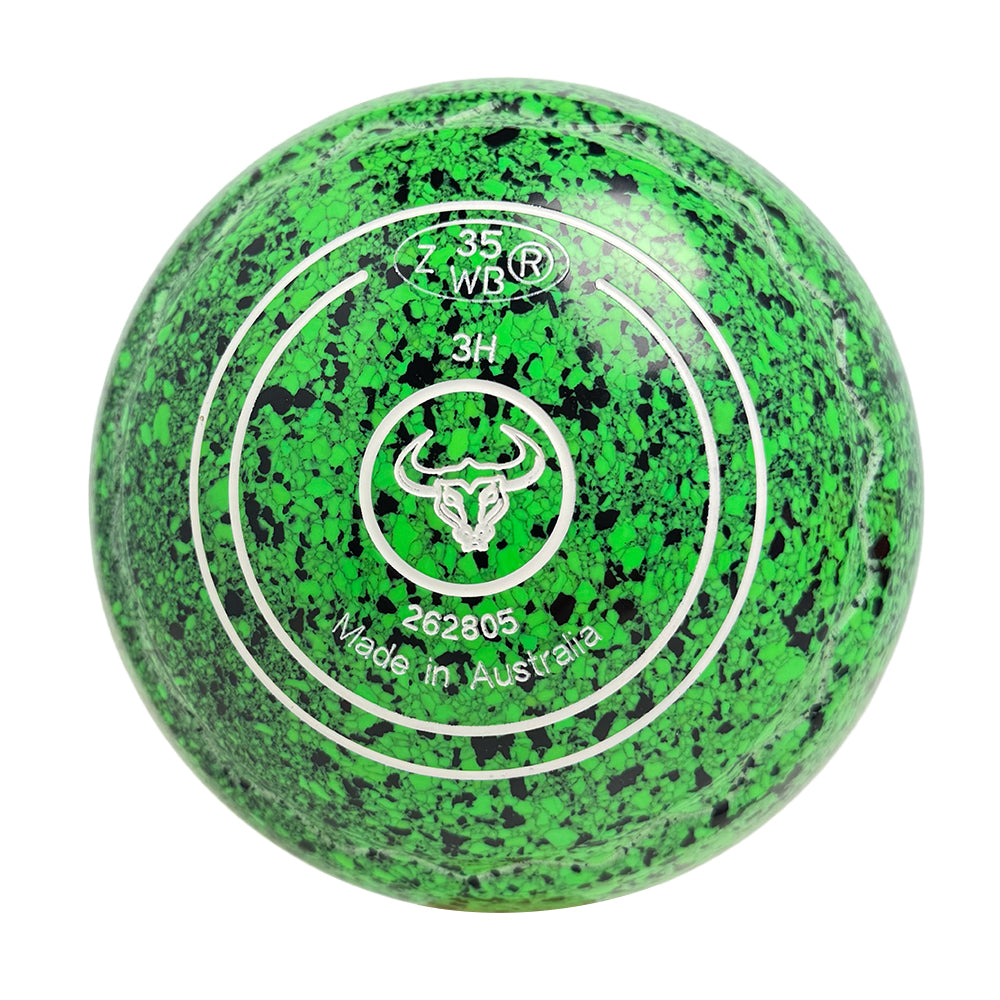 Aero Optima Lawn Bowls 3 Heavy Z-Scoop Moss - 262805