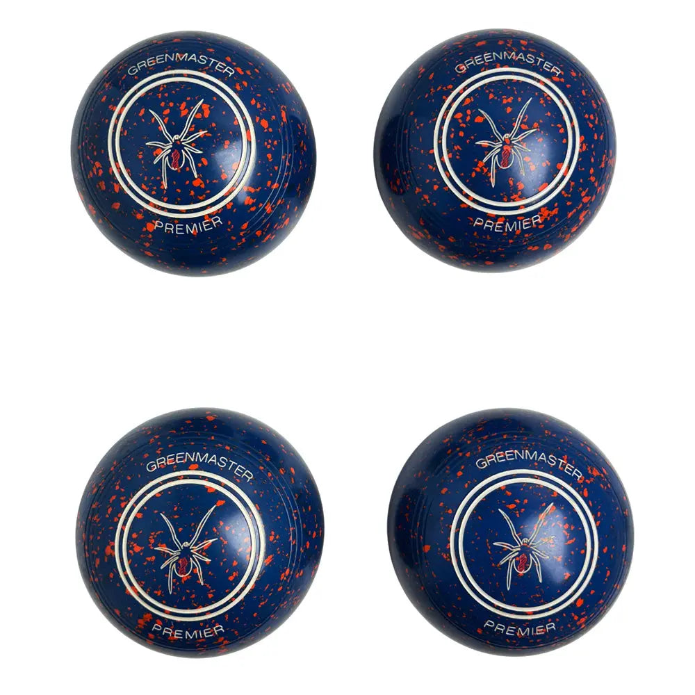 Greenmaster (Pre-Owned) Premier Lawn Bowls Size 4 Heavy Non-Gripped - Blue/Orange - AA502863A - Bowls City
