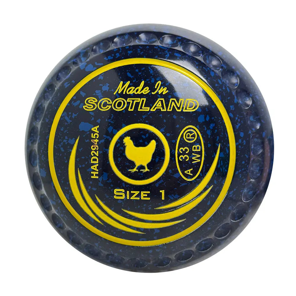 Taylor SRV Lawn Bowls Size 1 Heavy Gripped Dark Blue/Blue - HAD2945A Taylor