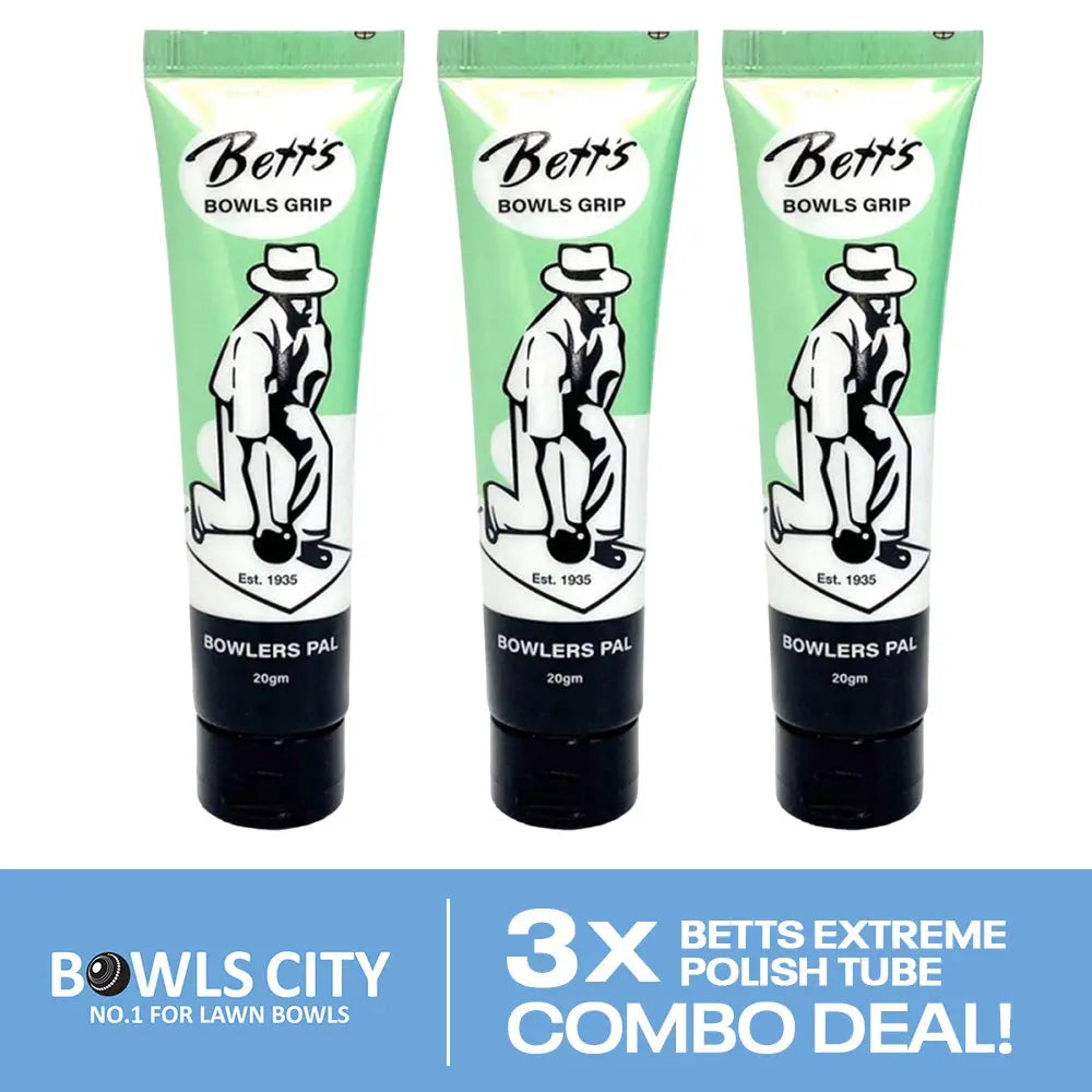 Betts Lawn Bowls Best Sports Grip Polish Tube - 3 Tube Value Pack - Bowls City