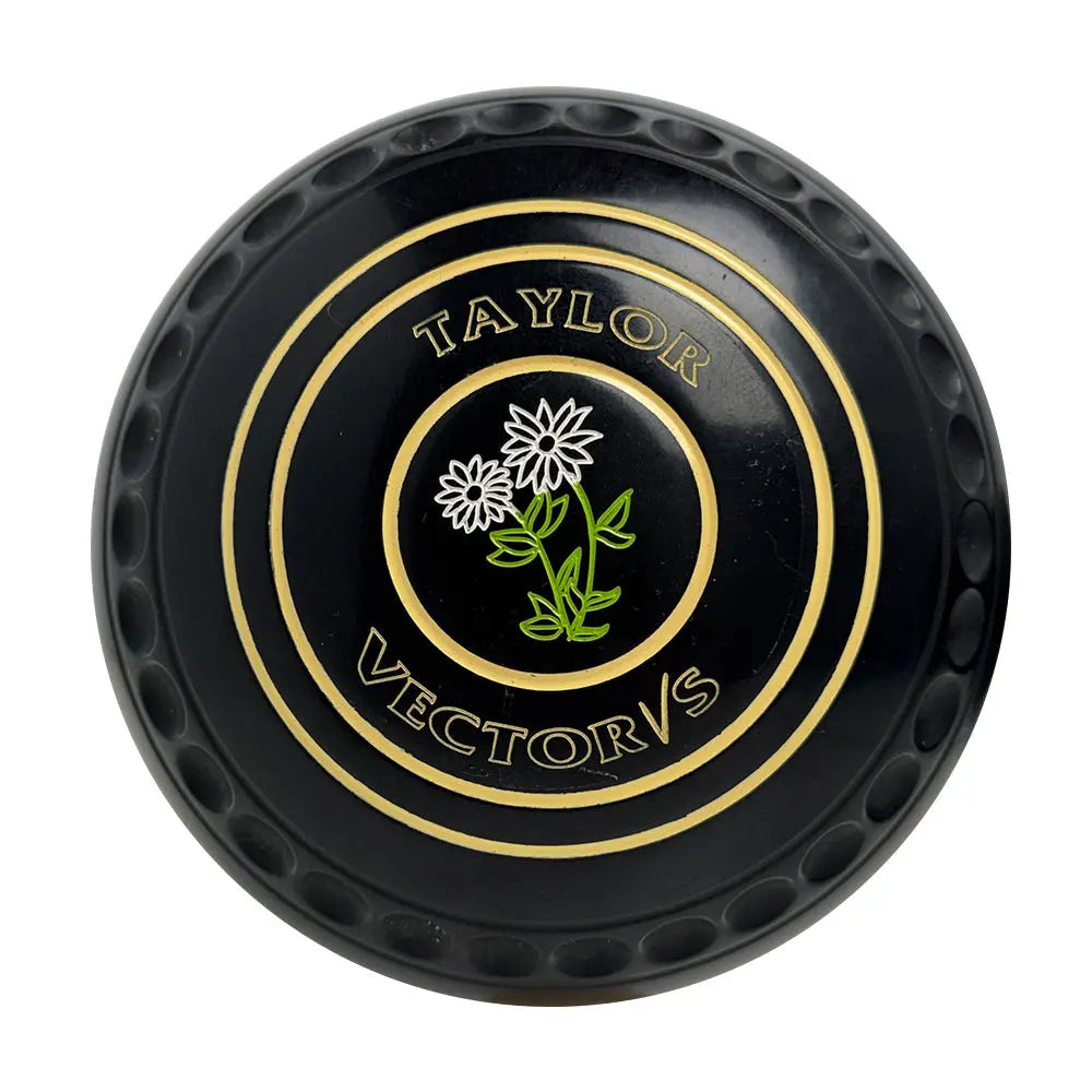 Taylor (Pre-Owned) Vector VS Lawn Bowls Size 3 Heavy Gripped - Black HH203361 Taylor