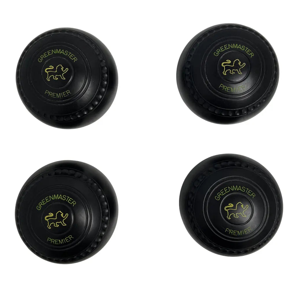 Greenmaster (Pre-Owned) Premier Lawn Bowls Size 1 Heavy Gripped - Black - K253381 Greenmaster