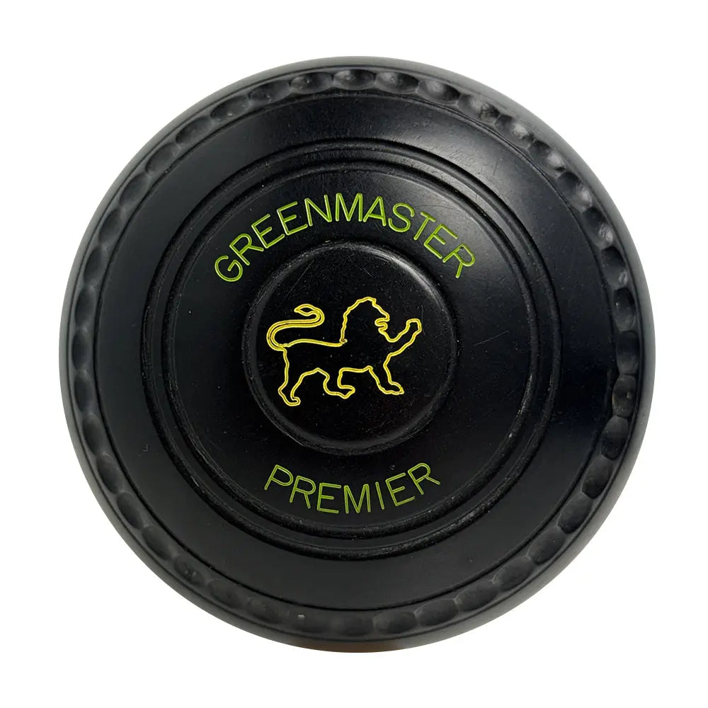 Greenmaster (Pre-Owned) Premier Lawn Bowls Size 1 Heavy Gripped - Black - K253381 Greenmaster