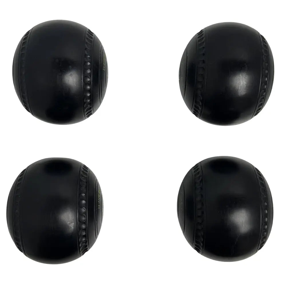 Greenmaster (Pre-Owned) Premier Lawn Bowls Size 1 Heavy Gripped - Black - K253381 Greenmaster